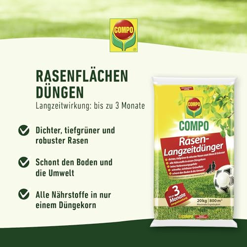 Thumbnail 8 de COMPO Rasendünger mit 3 Monaten Langzeitwirkung – Premium Langzeitdünger für 800 m²