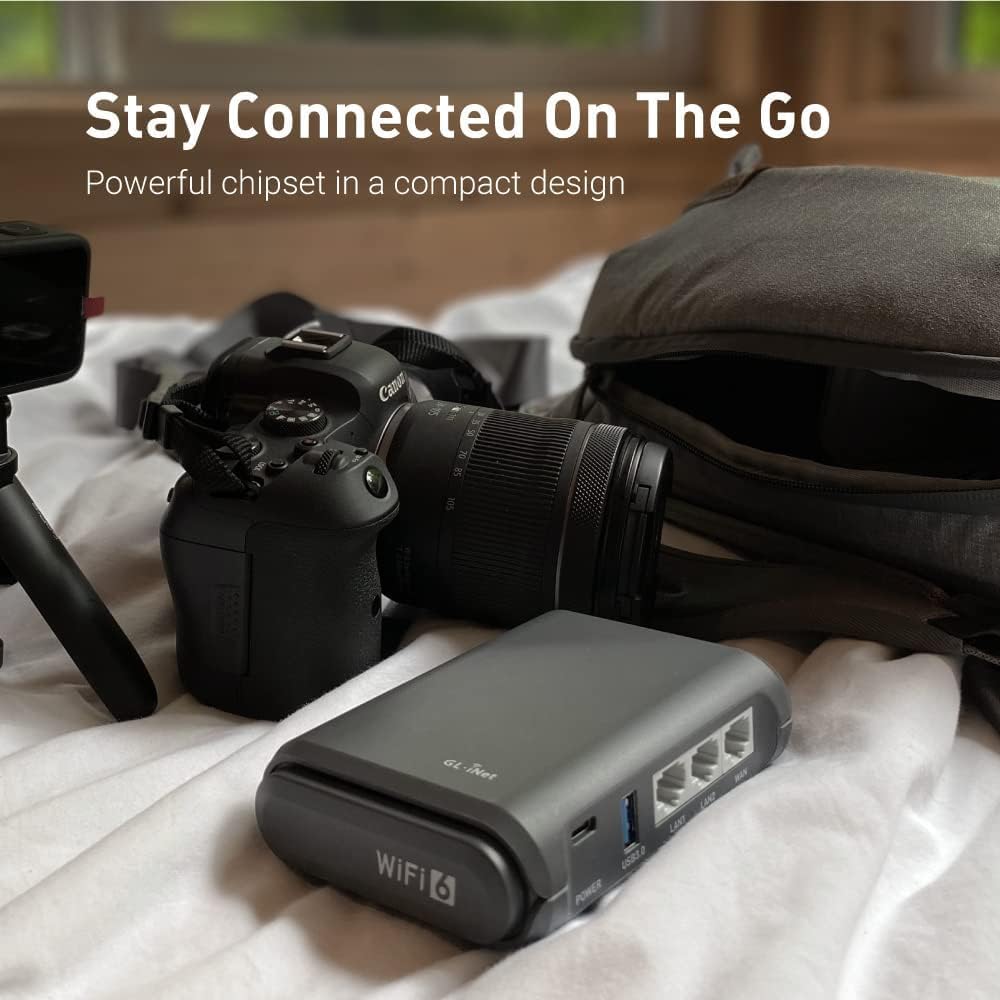 Thumbnail 1 de GL.iNet AXT1800 (Slate AX) Router WiFi 6: portatile, 3 porte Gigabit e VPN integrata