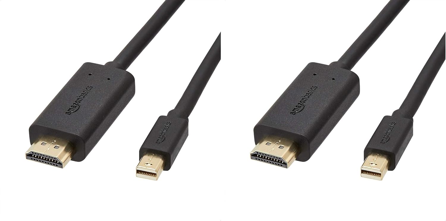 Thumbnail 6 de Amazon Basics Mini-DisplayPort-auf-HDMI-Kabel (vergoldete Anschlüsse), 1,8 m – für MacBook Air/Pro (2010–2017)