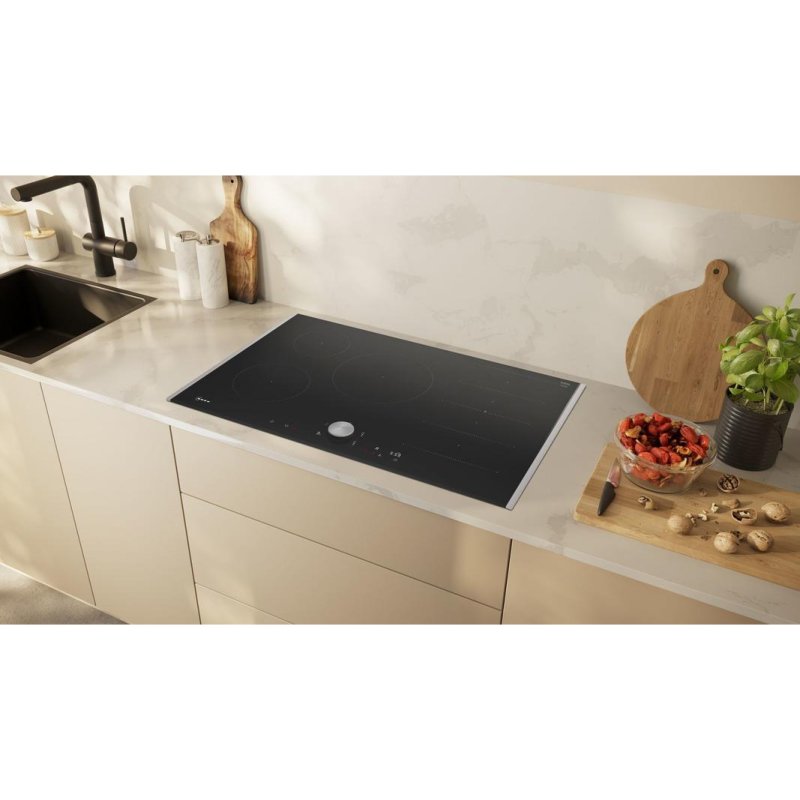 Detalle de Placa de inducción Neff N 90 Negro Integrado 80 cm con 5 zonas