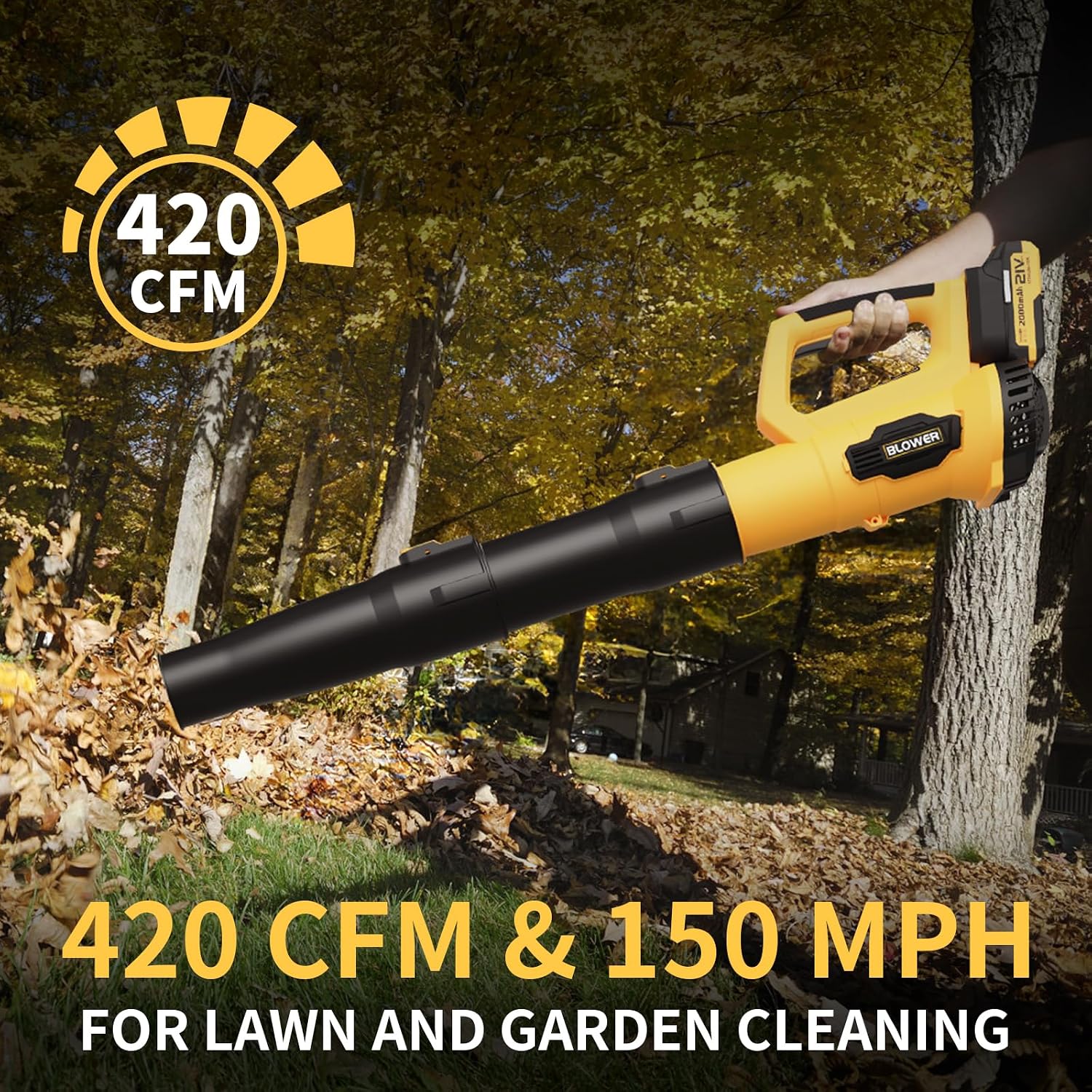 Detalle 2 de LEAPUL Cordless Leaf Blower 21V
