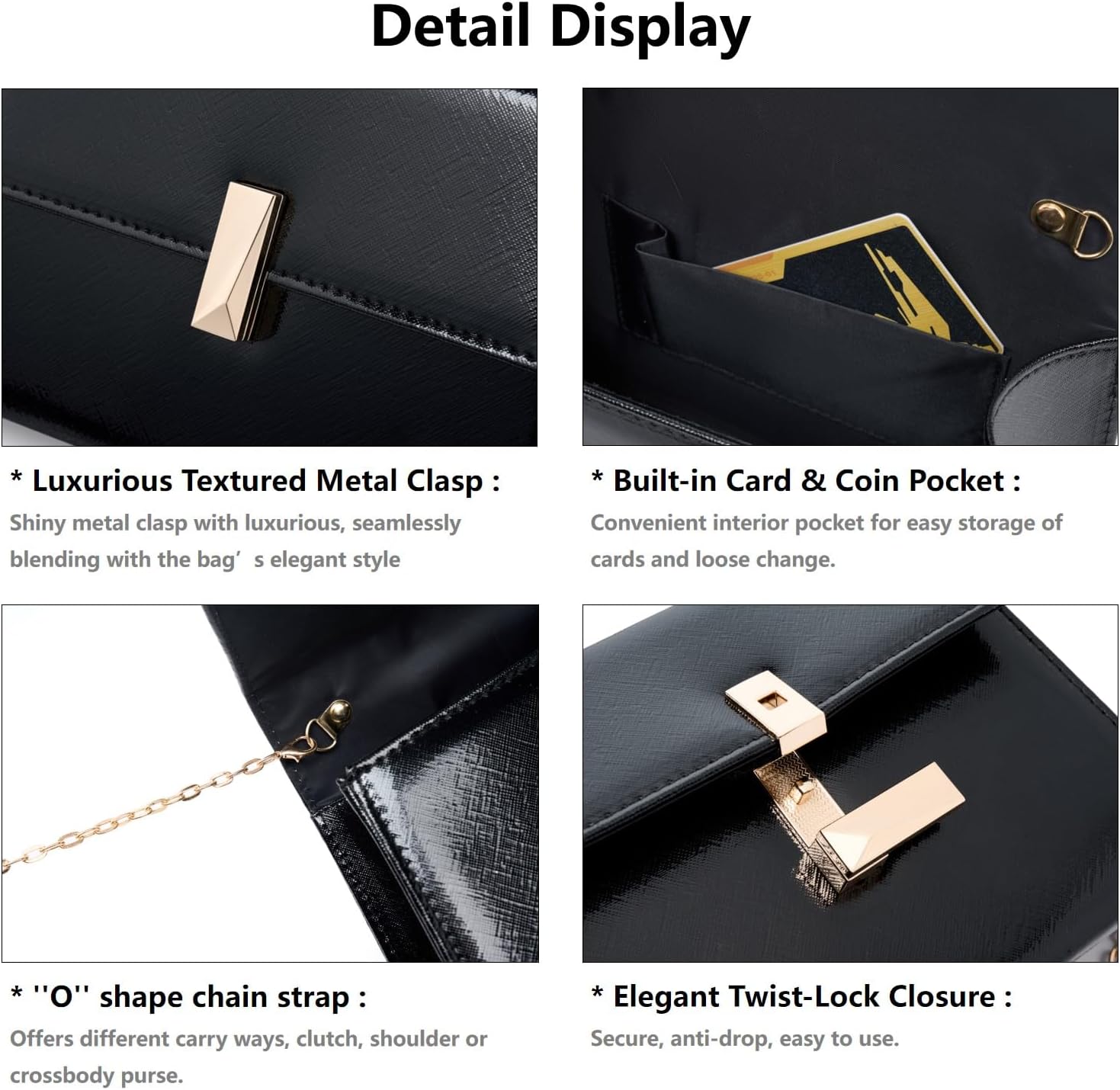 Detalle de Gurina Evening Handbag in PU Leather