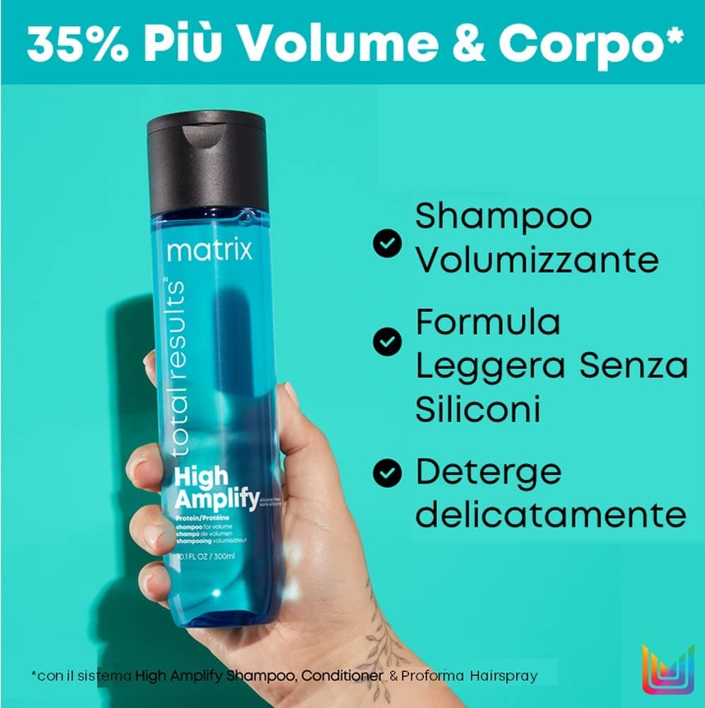 Detalle de Matrix Kit High Amplify Shampoo 300 ml + Balsamo 300 ml – Volume per Capelli Fini