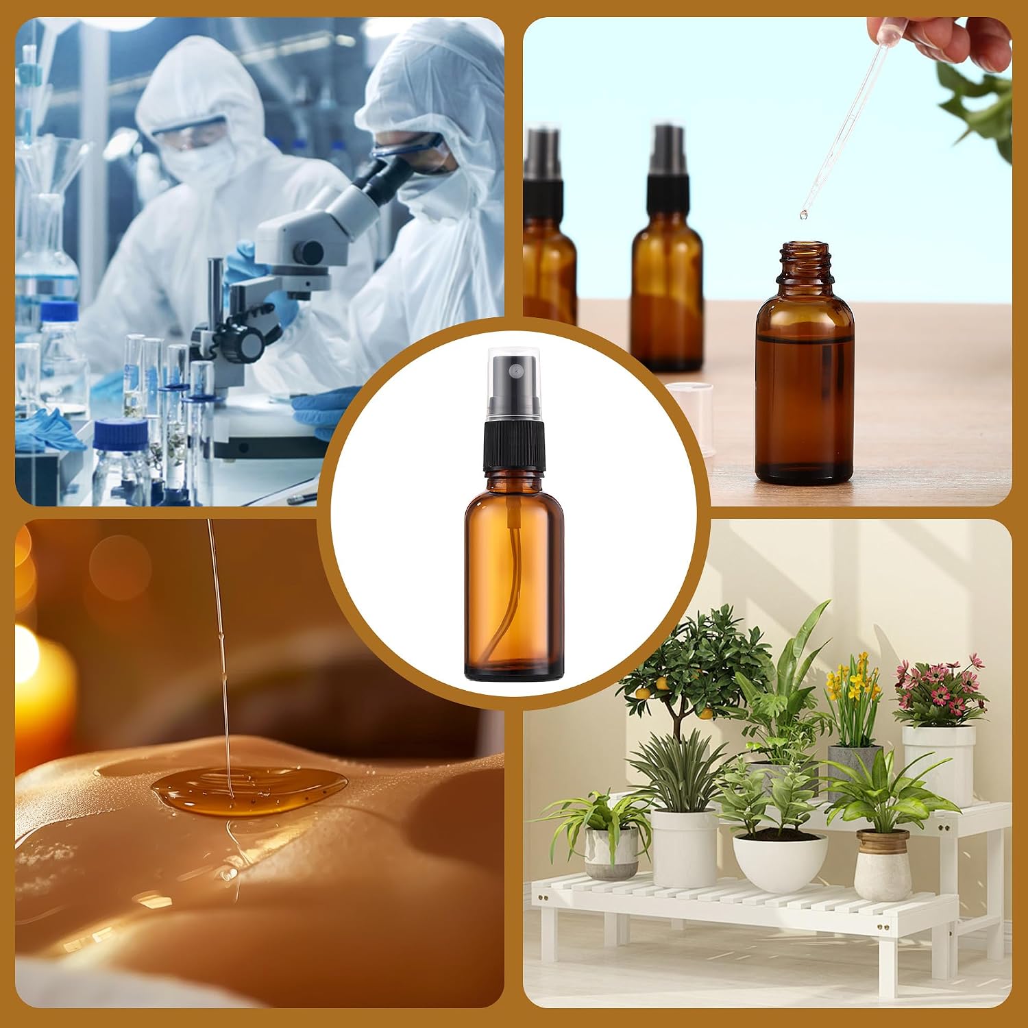 Detalle 2 de Nuangoo Braunglas Sprühflasche 30 ml Set