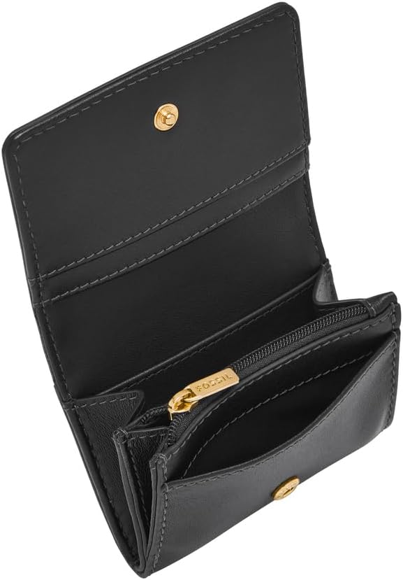Thumbnail 1 de Fossil Lennox Leather Bifold Clutch Wallet pour femmes : portefeuille en cuir à rabat