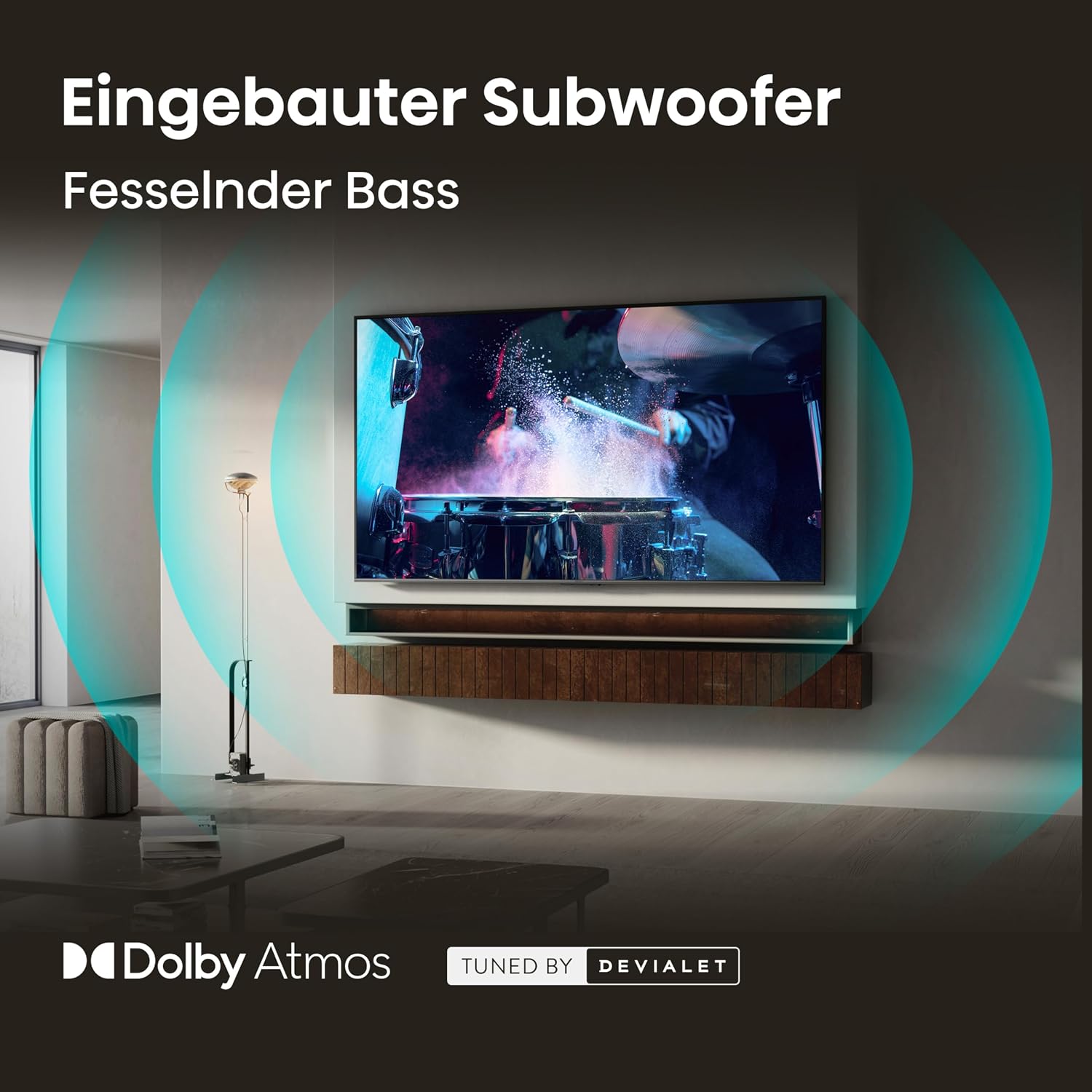 Detalle 2 de Hisense 85U7DSE – 85 Zoll 4K UHD, Hi-QLED Mini LED, AI Engine, Dolby Vision Atmos und IMAX Enhanced