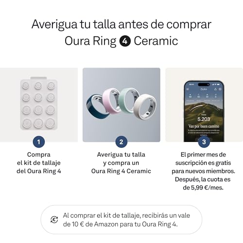 Thumbnail 2 de Oura Ring 4 Ceramic Midnight (Talla 8) — Kit de tallaje para averiguar tu talla