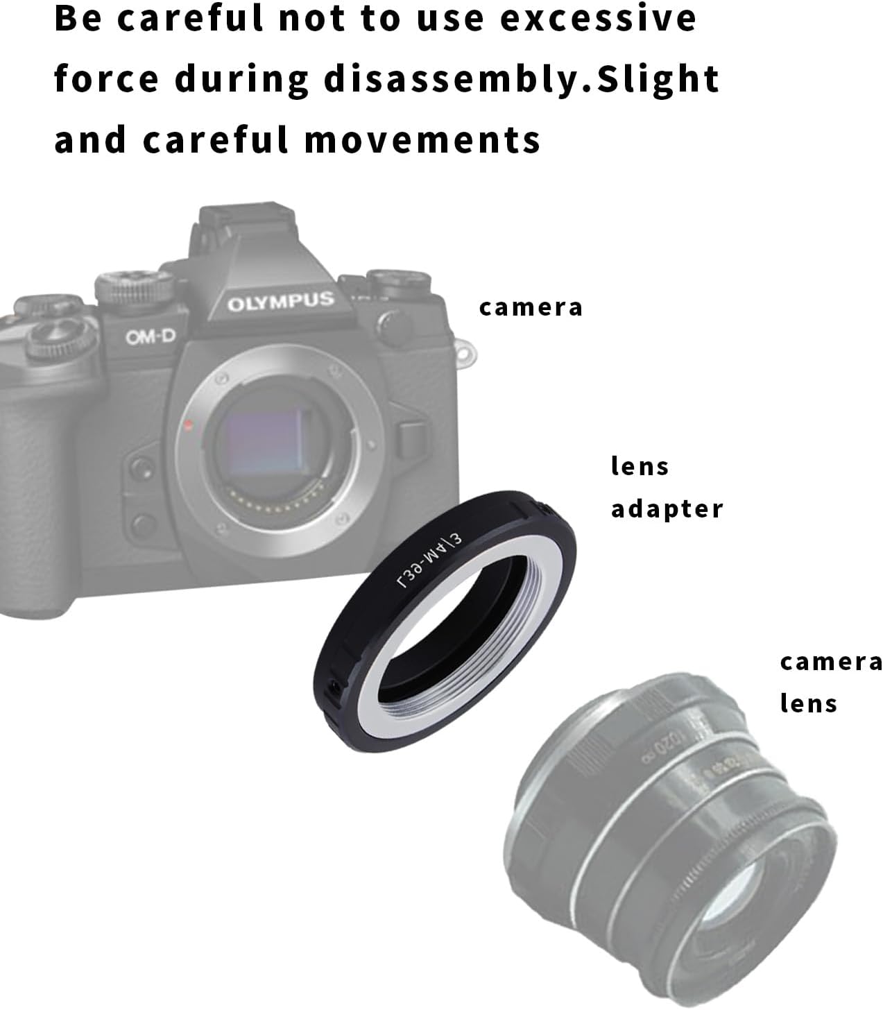 Detalle de L39-M4/3 Lens Adapter: LM L39/LTM to Micro Four Thirds—Manual, Vintage Lens Compatibility