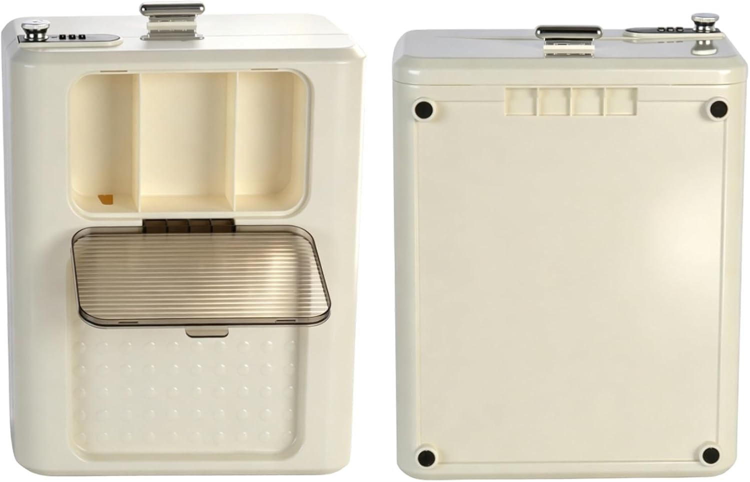 Detalle de Uotyle Lockable Storage Container, 11L White Drawer with 3-Digit Lock