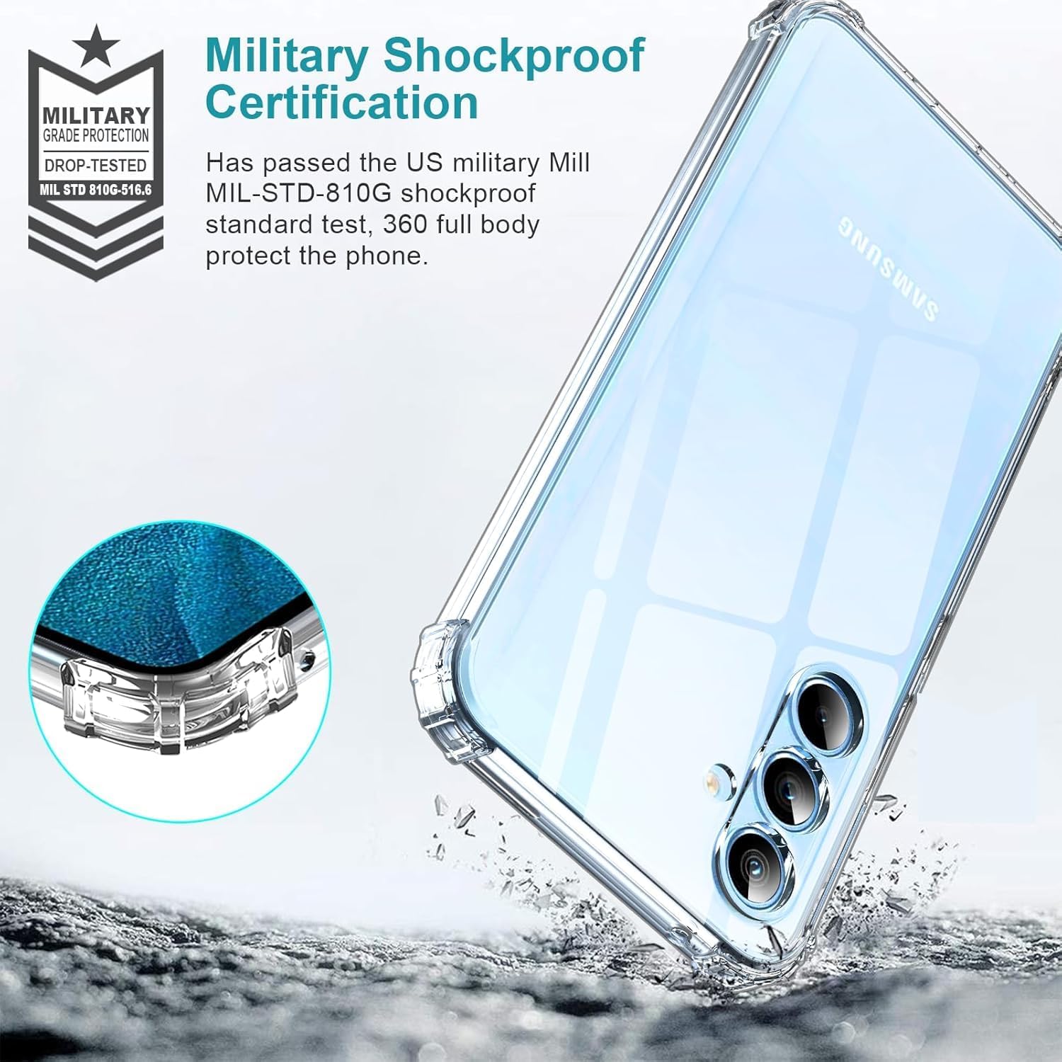 Thumbnail 3 de Coque LeYi ultra mince pour Samsung Galaxy A54 5G transparente avec 2 verres trempés