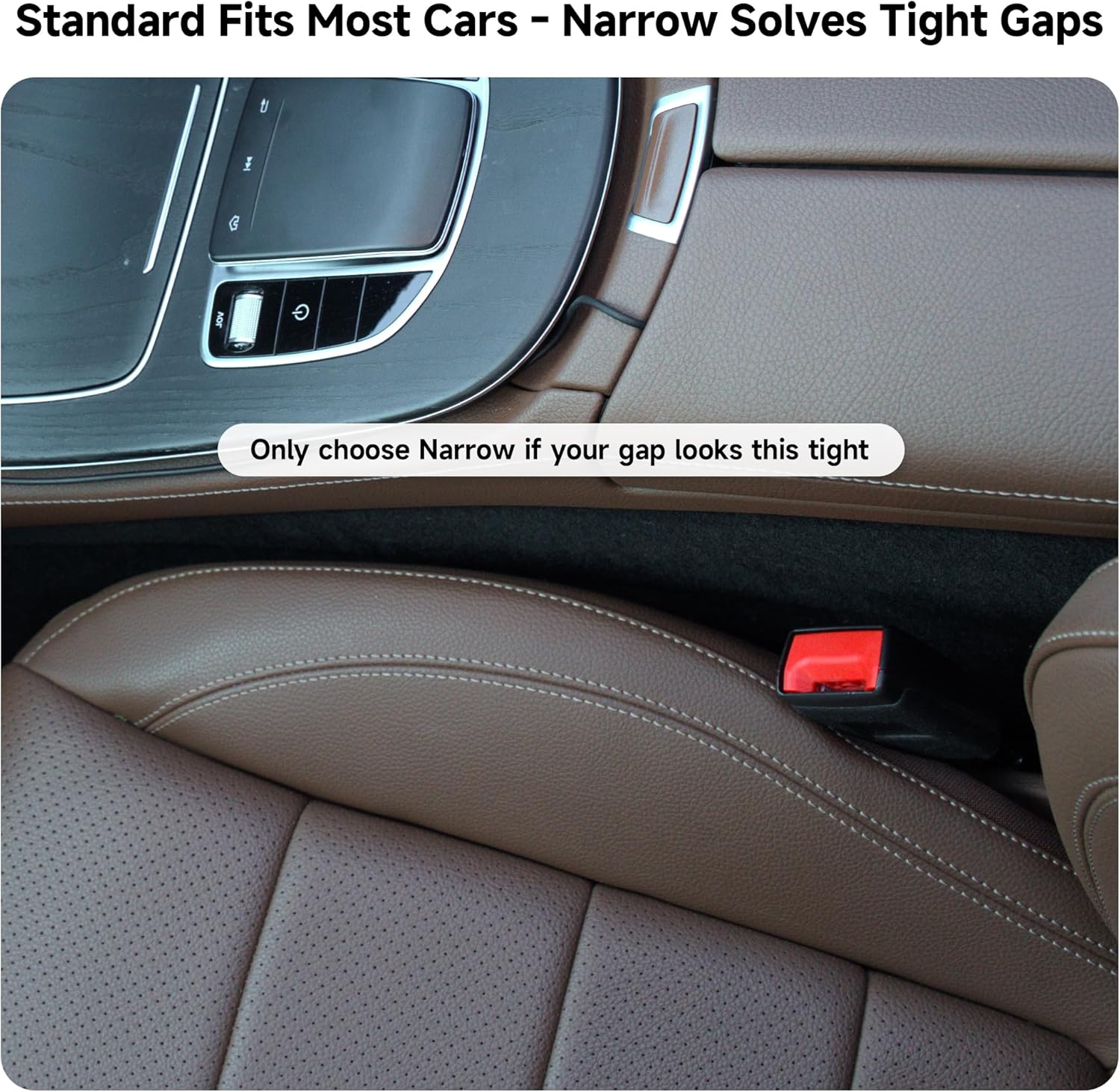 Thumbnail 3 de Givifive Car Seat Gap Filler Set of 2 with Organizer & Hook Function (Universal Fit)