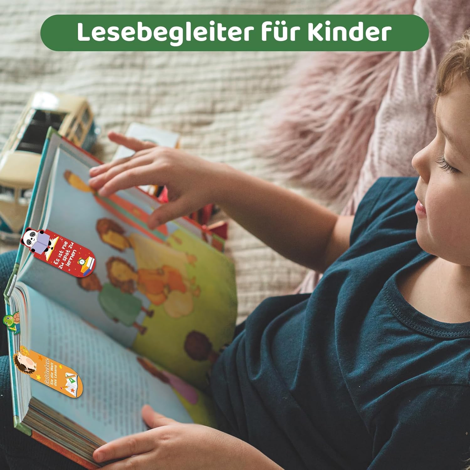 Detalle 2 de Magnetische Lesezeichen für Kinder 12er Set