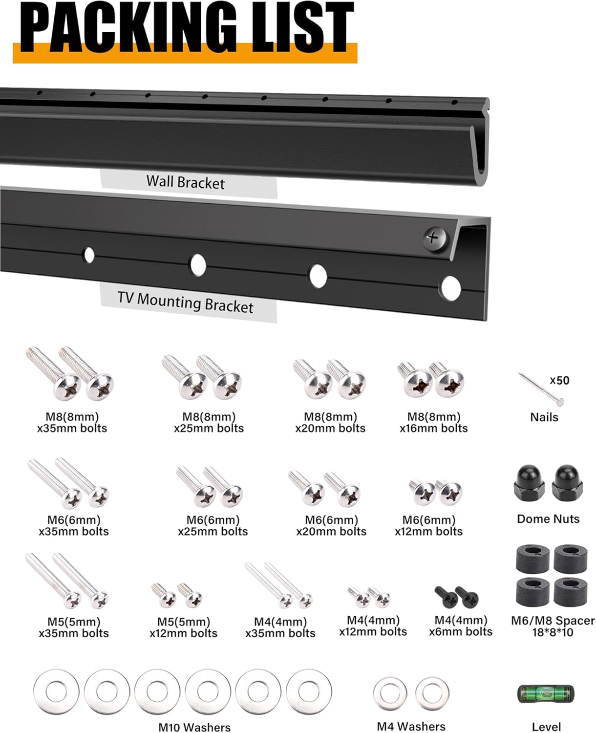 Thumbnail 5 de HYPIGO No Stud Drywall TV Mount 32–75 Inch