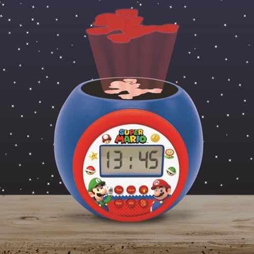 Detalle de Lexibook Mario Réveil Projecteur RL977NI : veilleuse projection Mario en trois couleurs