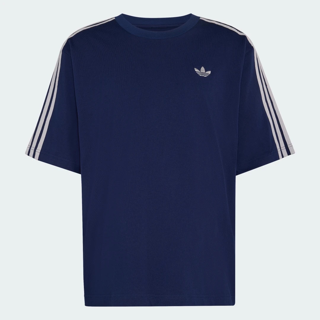 Thumbnail 3 de Camiseta Holgada Adicolor 3 Stripes de Adidas — azul, comodidad para el día a día