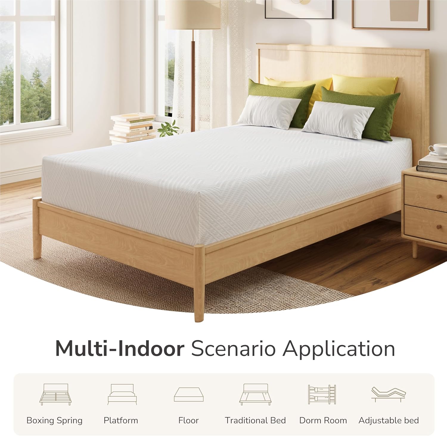 Thumbnail 6 de MLILY ME5080F Full Memory Foam Mattress, 8-Inch Medium-Firm with Cooling Gel