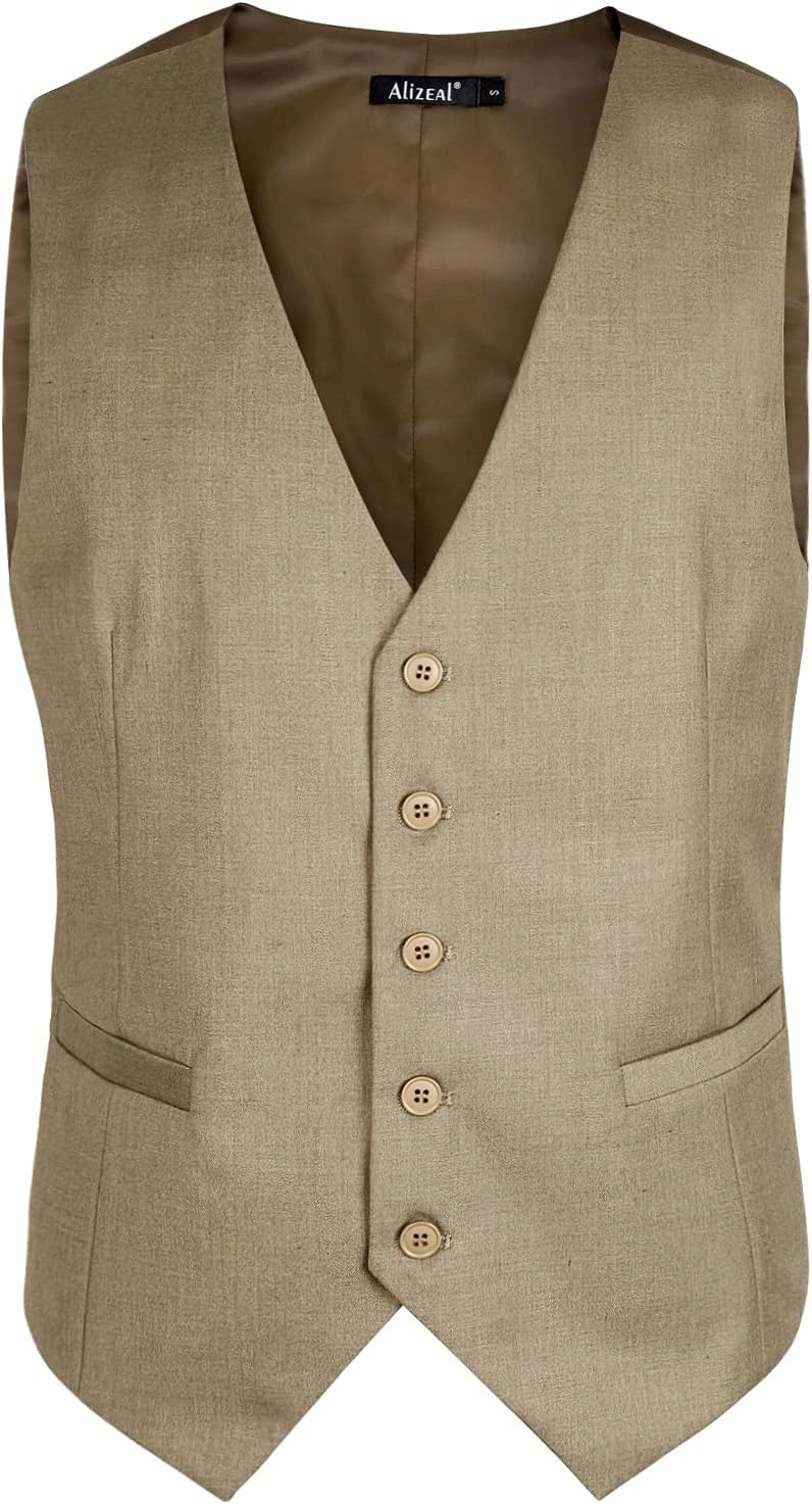 Thumbnail 1 de Alizeal Mens Classic Solid Colour Suit Vest (Regular Fit) Waistcoat