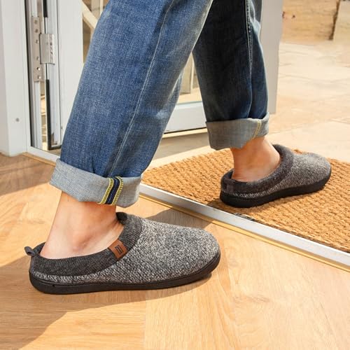 Thumbnail 1 de MERRIMAC Men's Slip-On Slippers – Dark Grey, UK 11/12