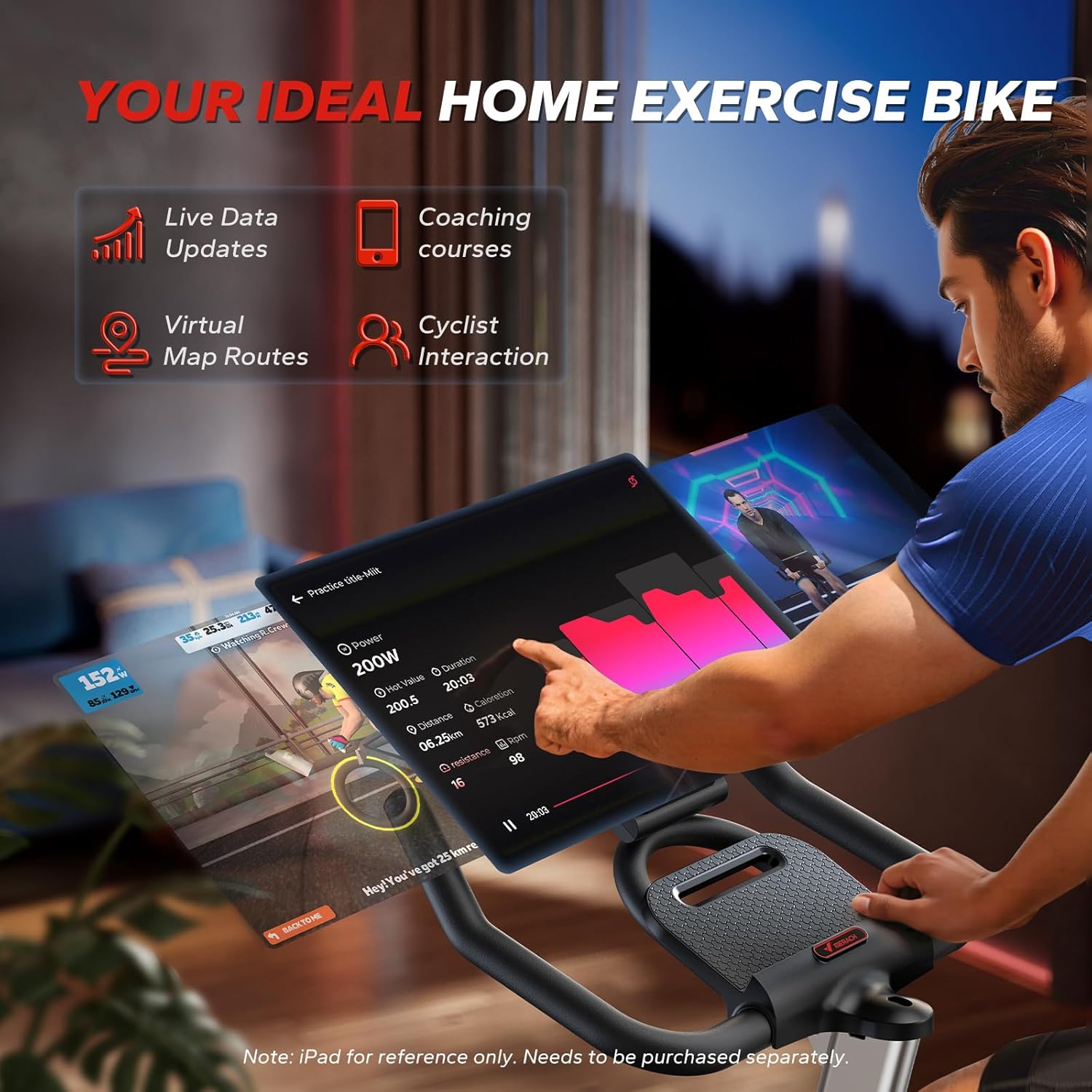 Detalle 2 de MERACH Exercise Bike 300 lb Capacity