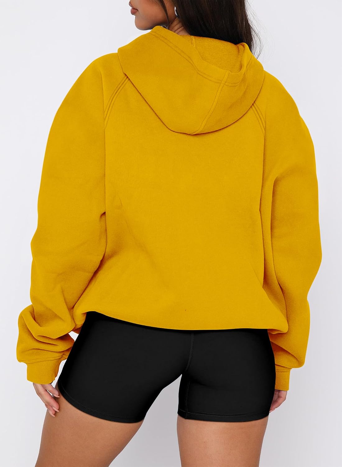 Detalle de KISSMODA women’s long sleeve kangaroo pocket pullover hoodie (oversized boyfriend style)