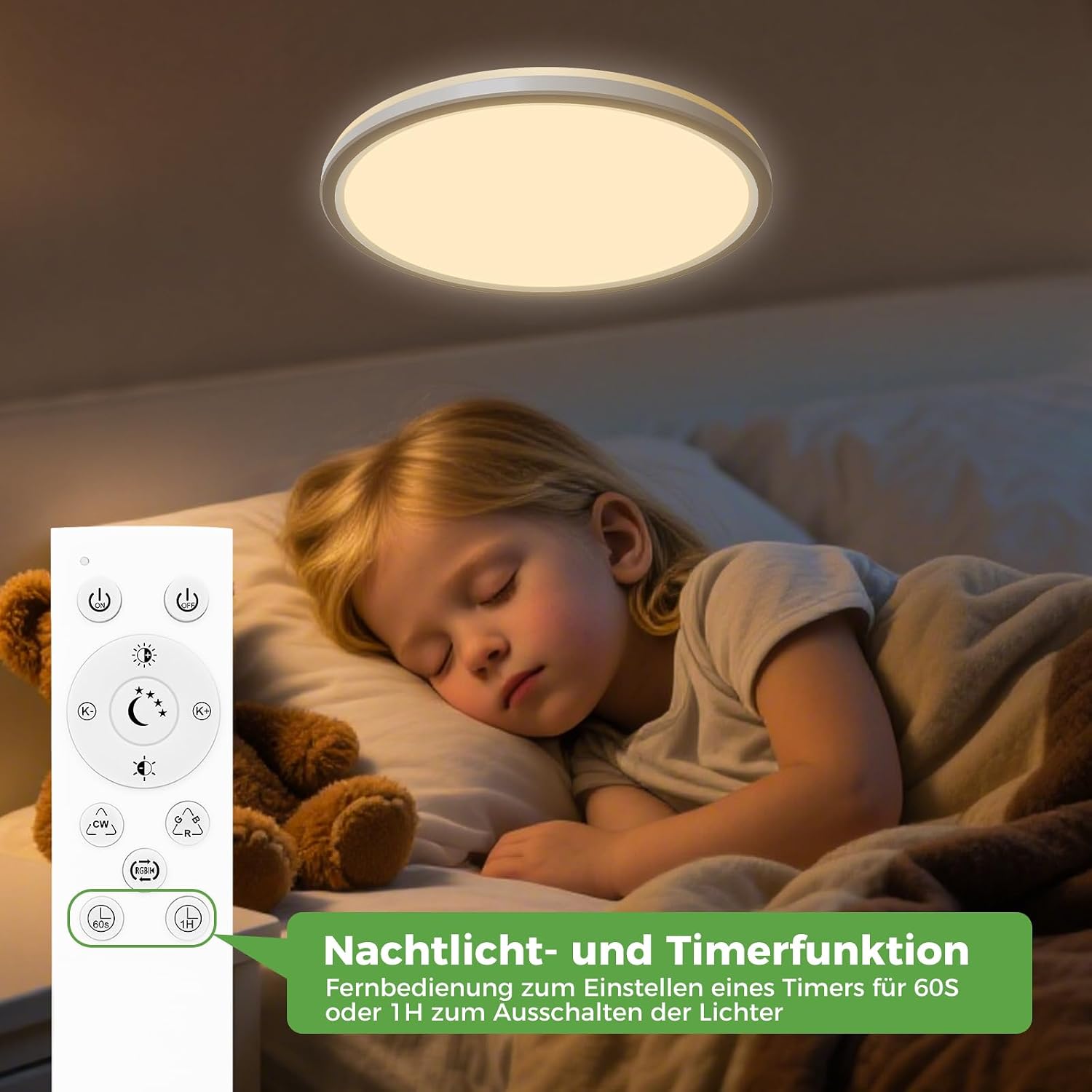Detalle 2 de zemty LED Deckenleuchte 24 W RGB 30 cm