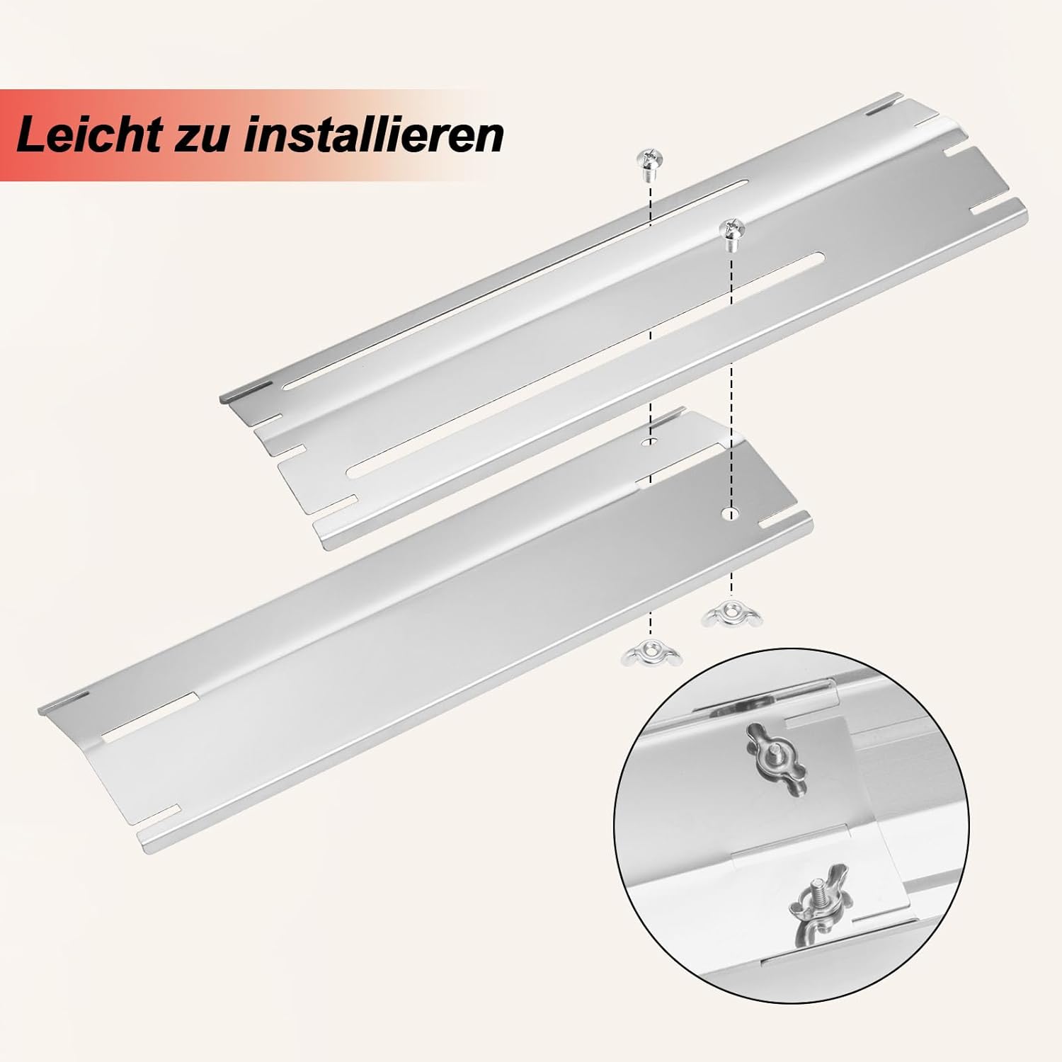 Thumbnail 4 de Universal Flammenverteiler für Gasgrill (Einstellbar 29,8–53,3 cm) aus Edelstahl – Brennerabdeckung als Ersatzteil