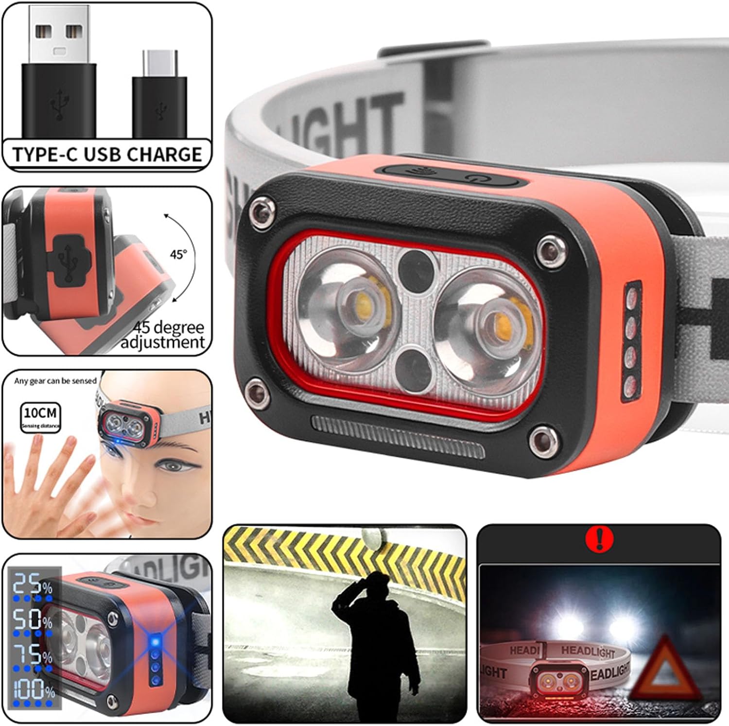 Detalle 2 de Chasinglee Lampada frontale 3000 Lumen USB-C