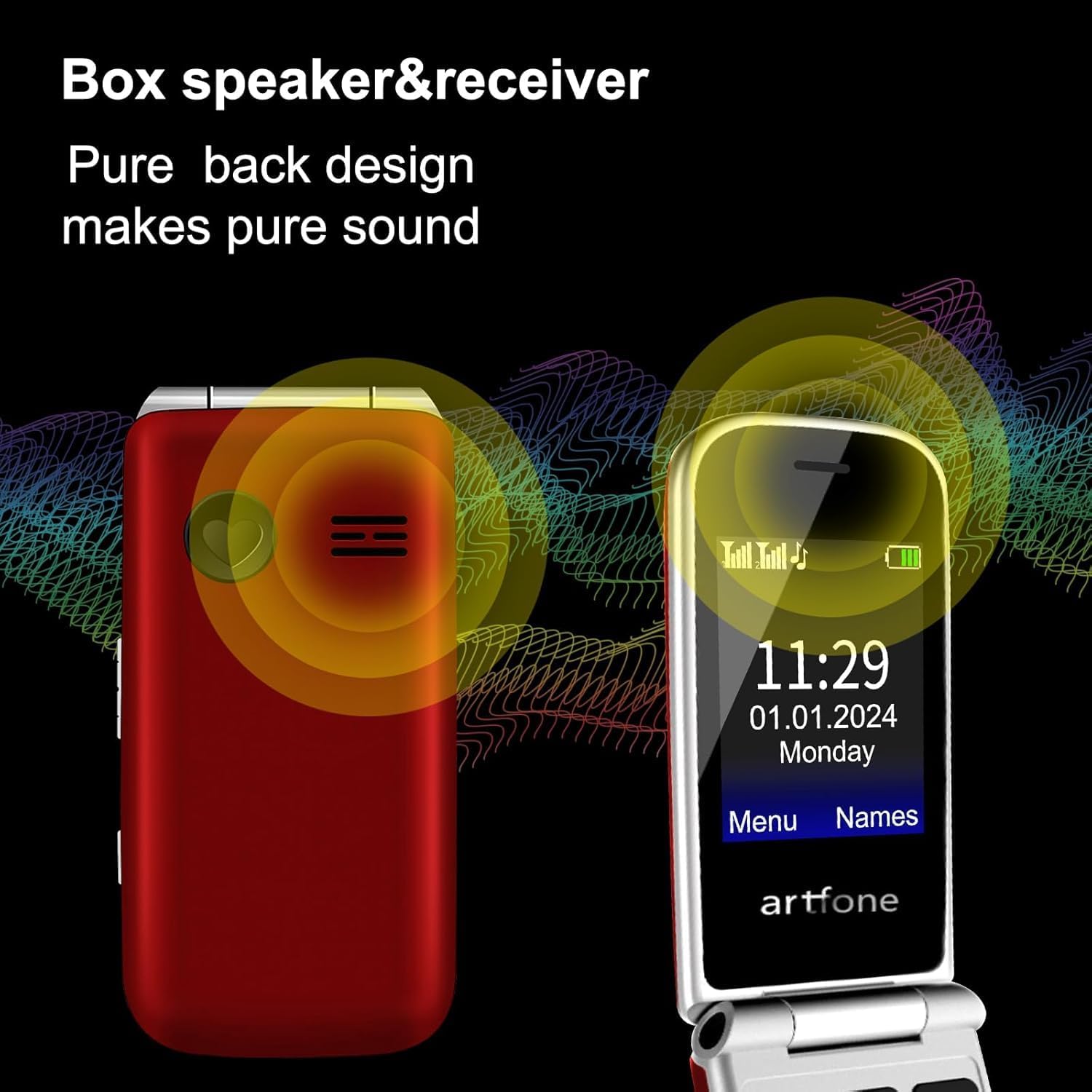 Thumbnail 5 de artfone F20 Rosso telefono per anziani 1300 mAh
