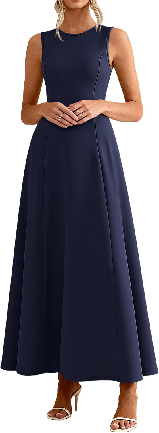 Thumbnail 6 de PRETTYGARDEN Women's Sleeveless Summer Elegant Maxi Dress with Pockets