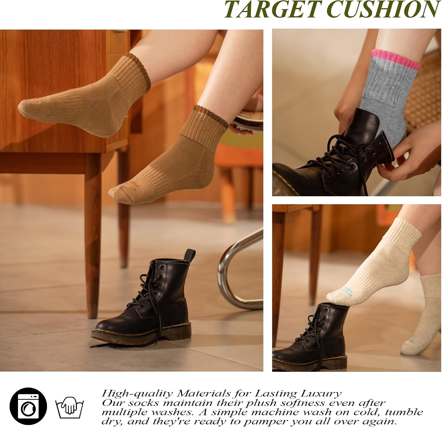 Detalle de MAGISDU Alpaca Wool Boot Crew Socks, 3 Pairs, Thermal Cushioning