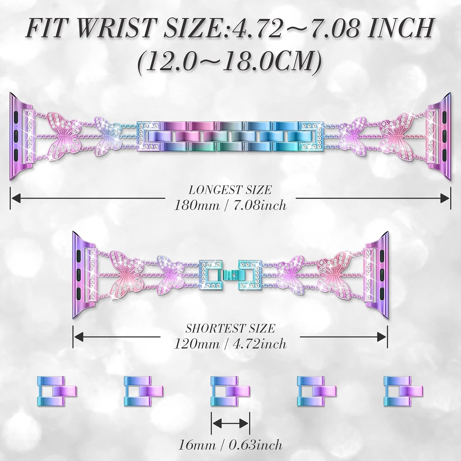 Thumbnail 4 de Musk-MSKR Diamond Band for Apple Watch