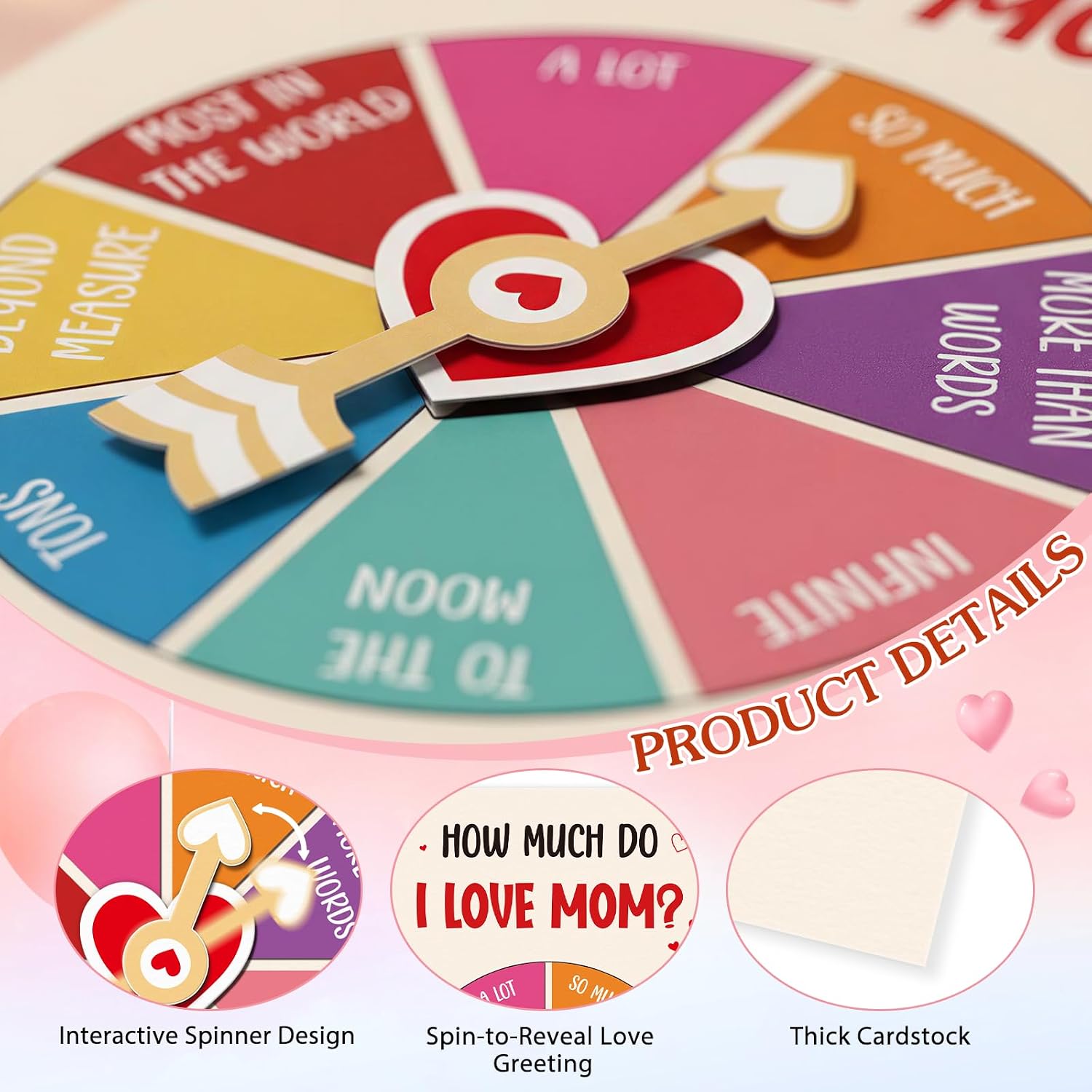 Detalle de FLYAB C260206439 Funny Mother’s Day Card with Interactive Spinner Wheel