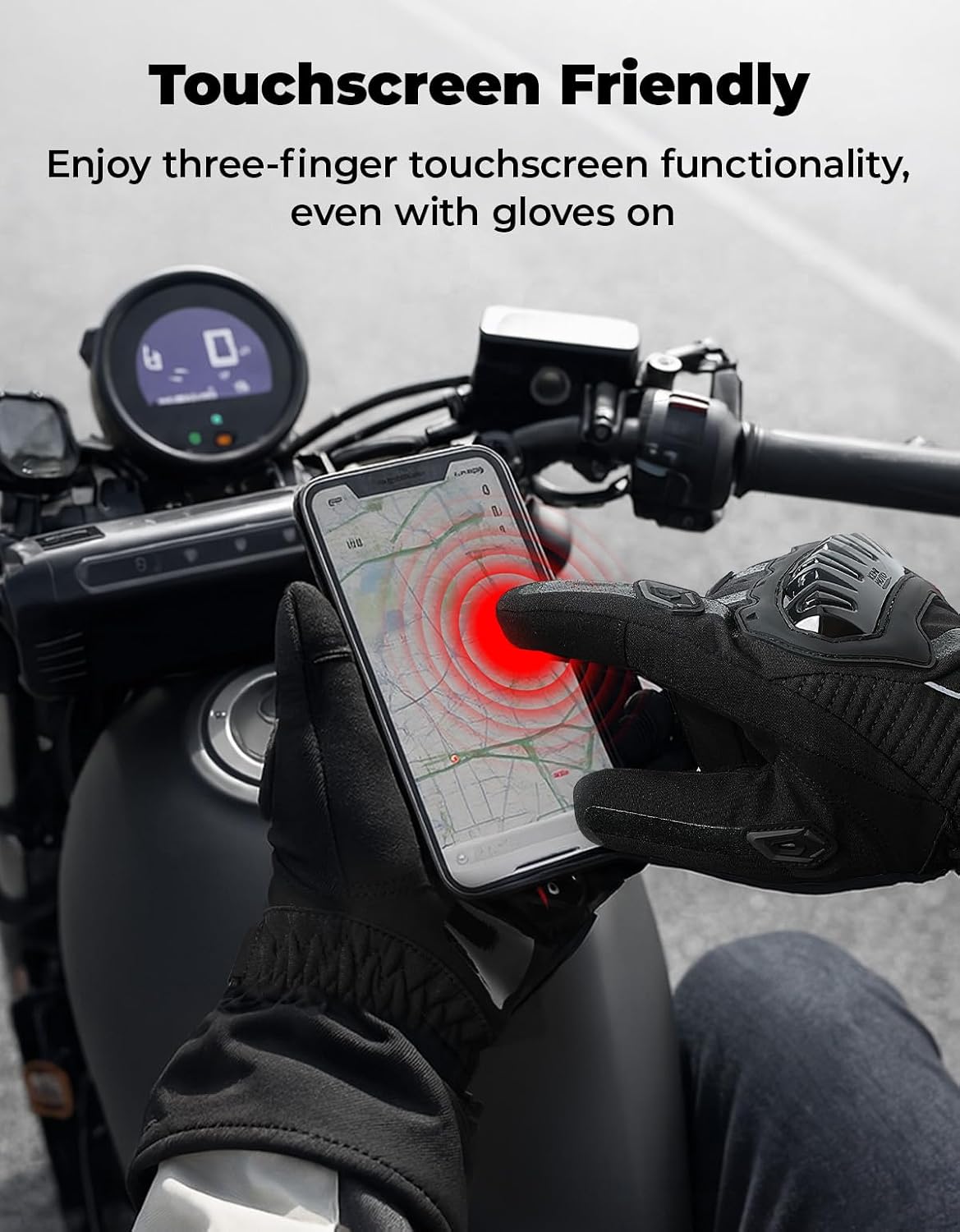 Thumbnail 4 de KEMIMOTO Winter Motorcycle Gloves L, Touchscreen