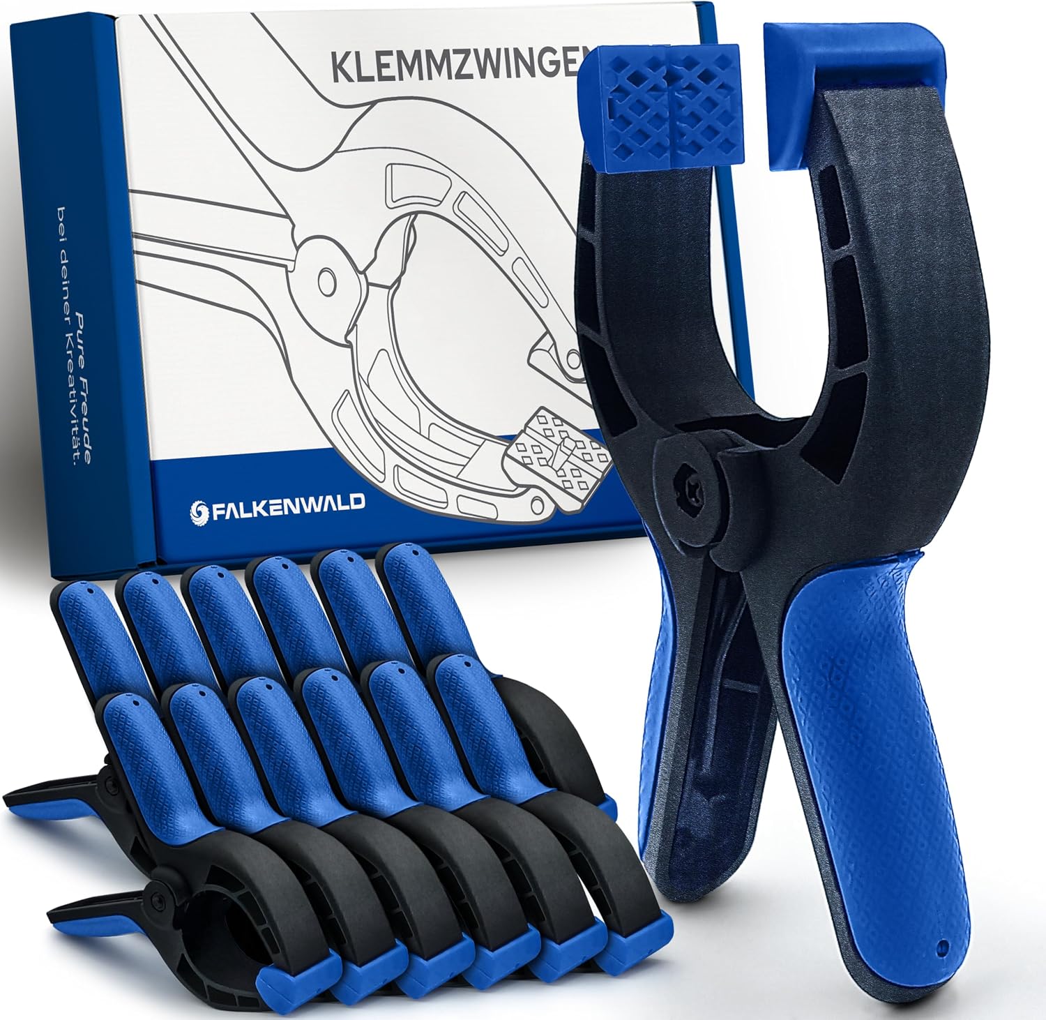 Detalle de Falkenwald Klemmzwingen 12er Set 8,5 cm