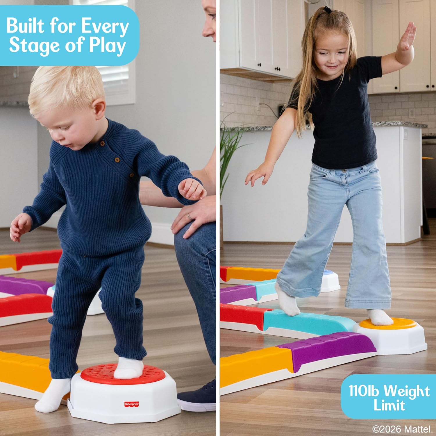 Detalle de Fisher-Price™ Toy Balance Beam: 13-Piece Obstacle Course for Active Play