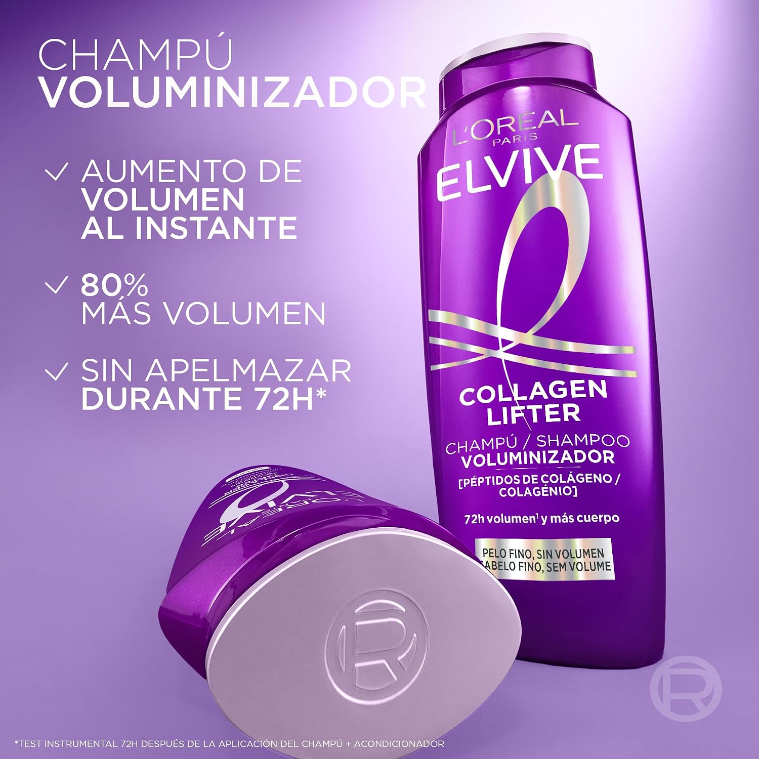 Detalle 2 de L'Oréal Paris Elvive Collagen Lifter Volumising Shampoo, 700 ml