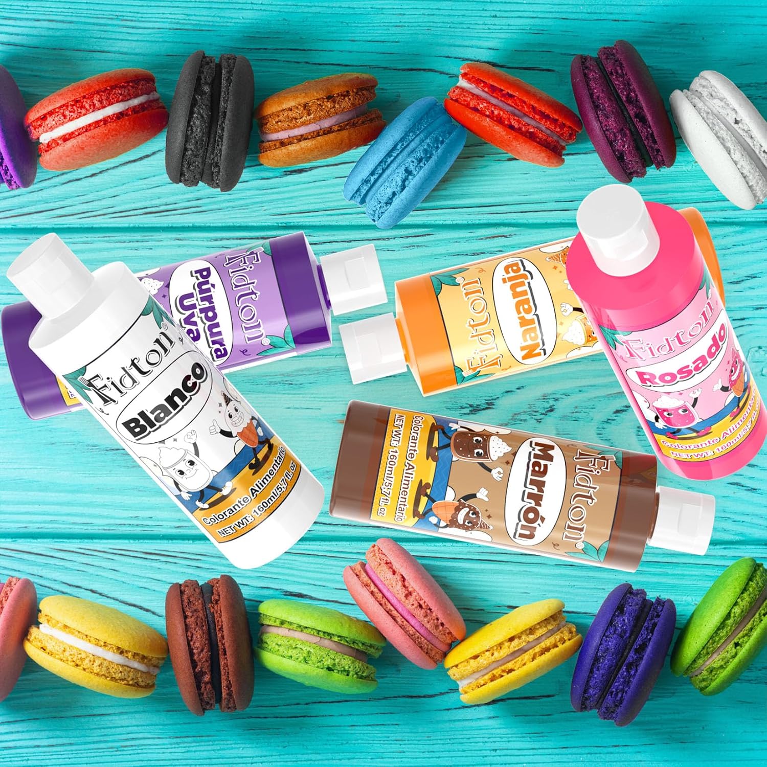Detalle 2 de Colorante Alimentario Macarrone 160ml - Blanco Concentrado 🎨