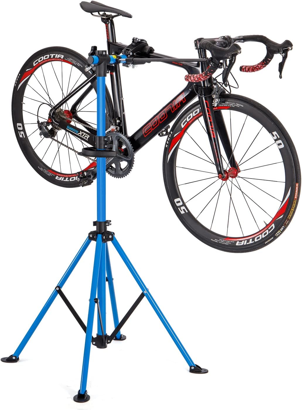 Thumbnail 5 de CXWXC Fahrradmontageständer Profi-Reparaturständer bis 30 kg – drehbar & klappbar mit Werkzeugschale und Magnetfach