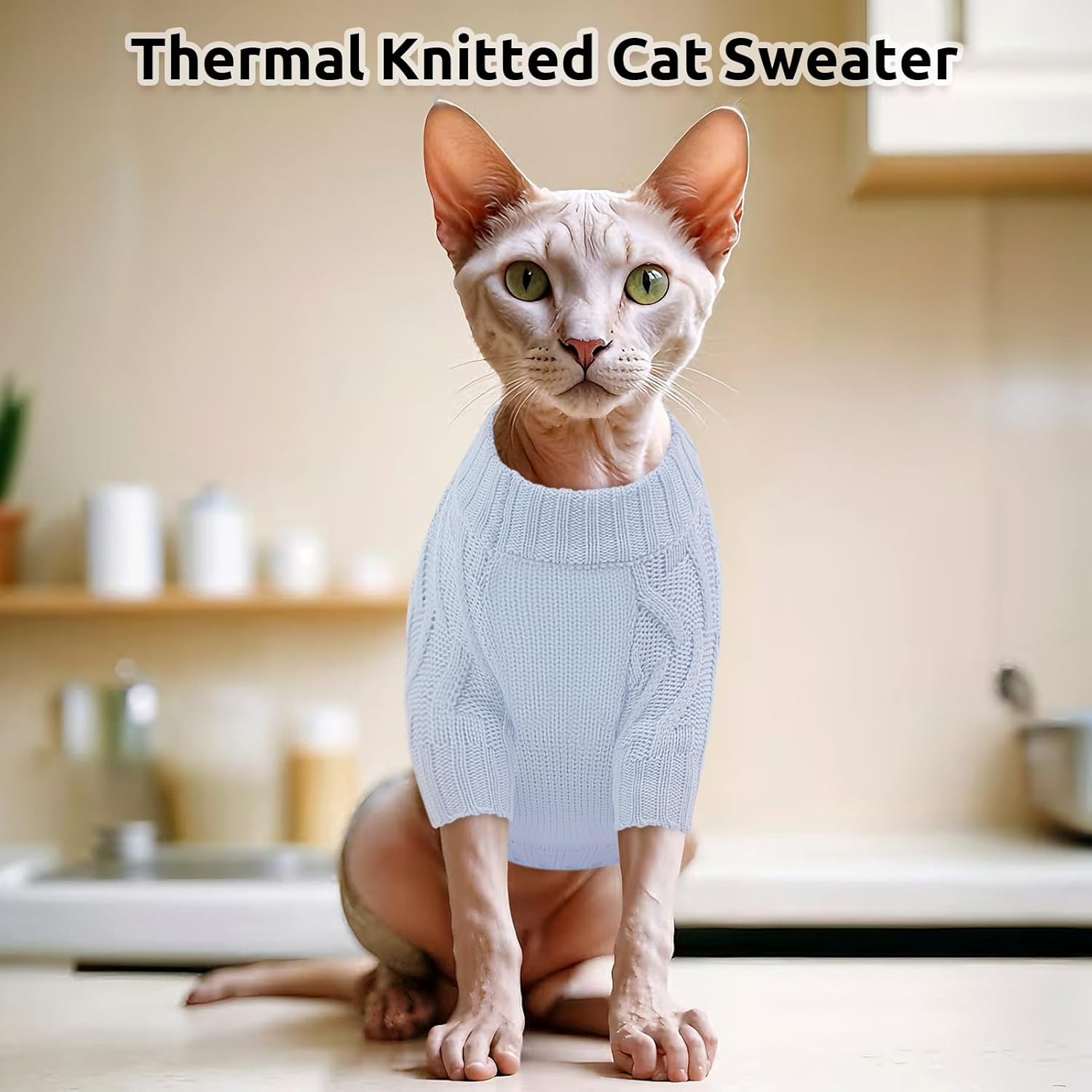 Thumbnail 6 de CITÉTOILE Katzenpullover Wärme für haarlose Katzen