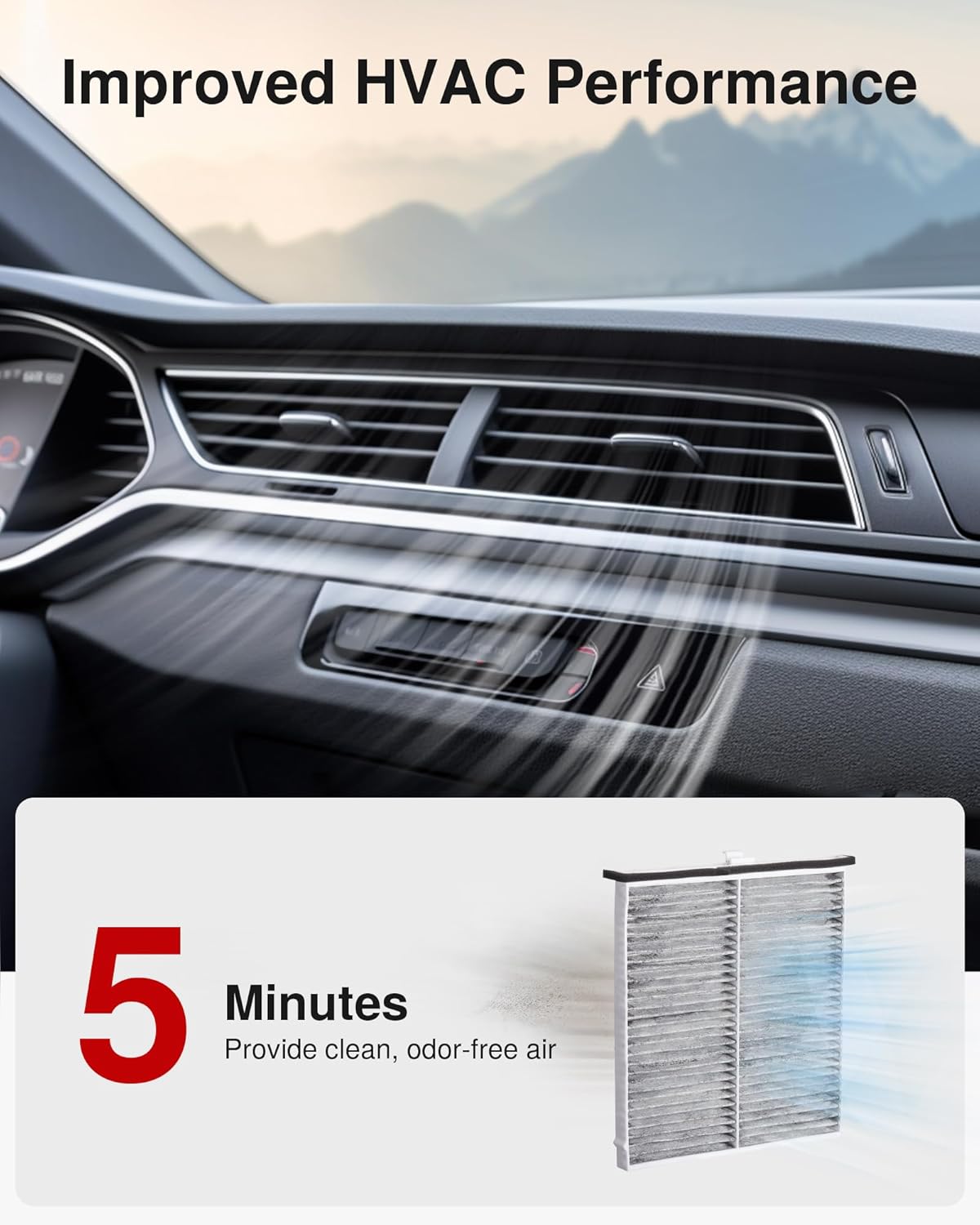 Thumbnail 5 de Puroma Cabin Air Filter with Activated Carbon (Replacement for CF11811/CPJ6X) for Mazda 3, Mazda 6, CX-5