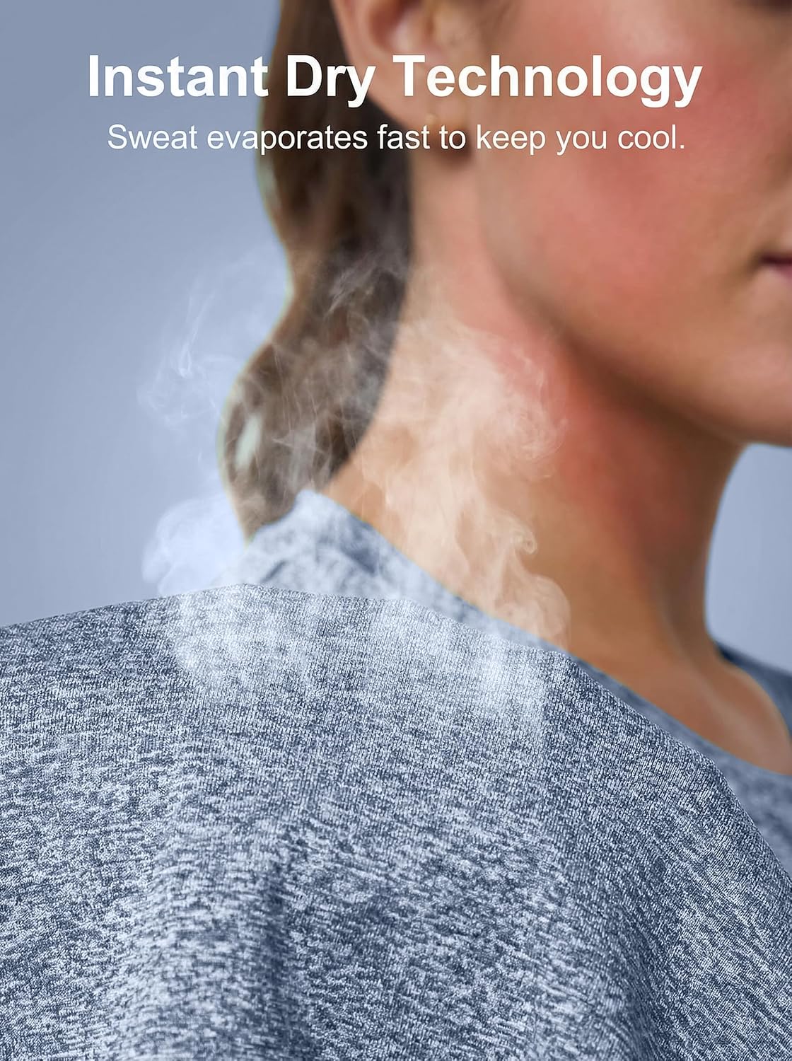 Thumbnail 4 de Terecey t-shirt sport femme à manches longues (92% polyester, 8% élasthanne) col rond