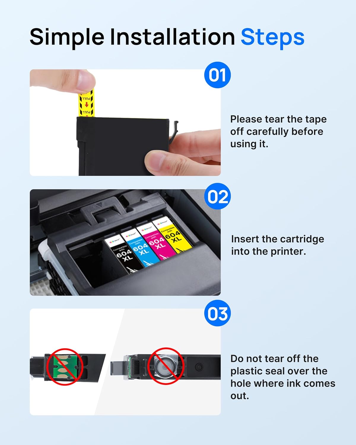 Thumbnail 5 de GPC Image 604XL Compatible Ink Cartridges 8‑Pack 🖨️