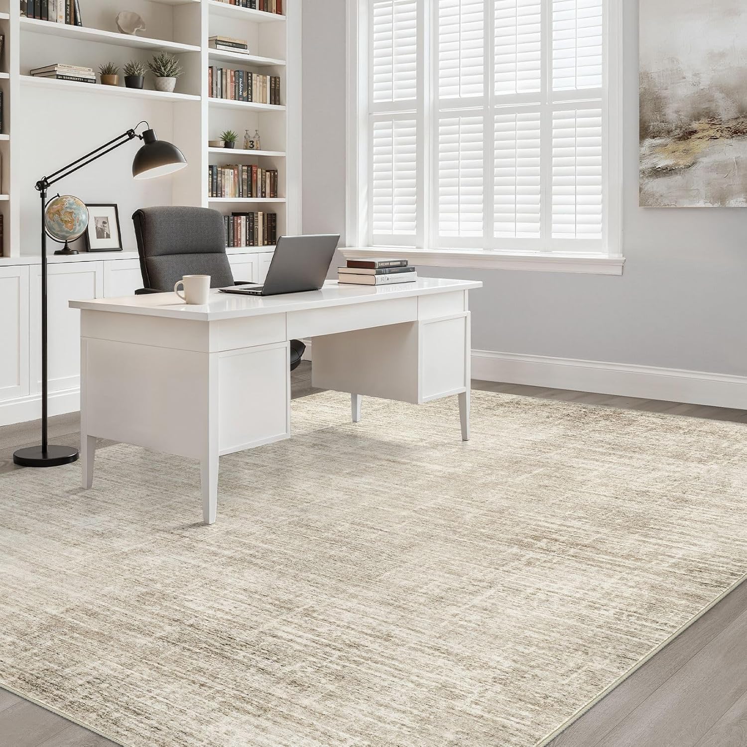 Thumbnail 6 de Loongrug 9x12 Area Rug – Washable, Non-Slip, Soft Neutral Beige for Living Room