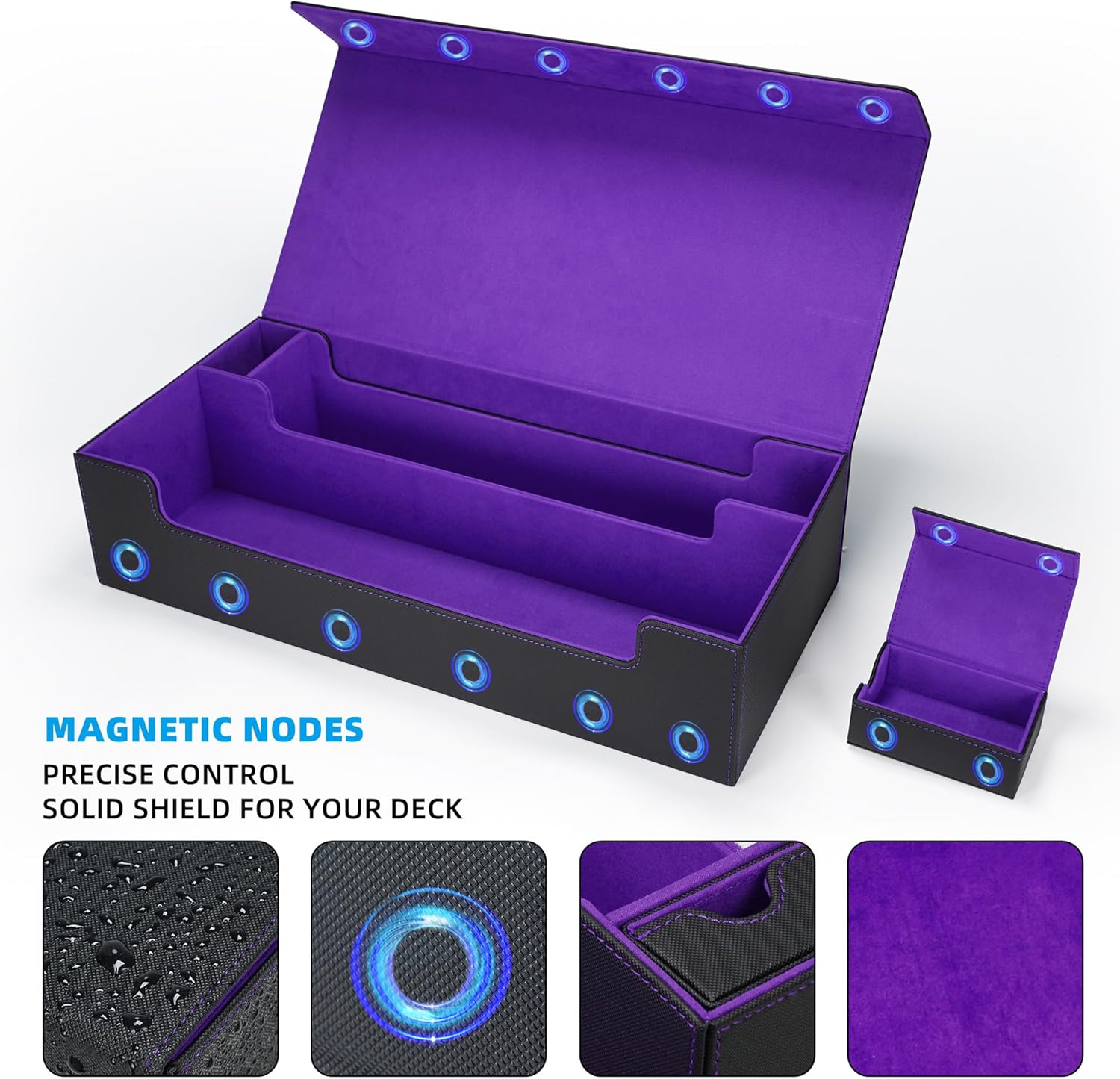 Thumbnail 4 de AFIING Mtg Deck Box: Holds 5 Display Deck Boxes with Playmat, Dice Box, Dividers, and Card Support