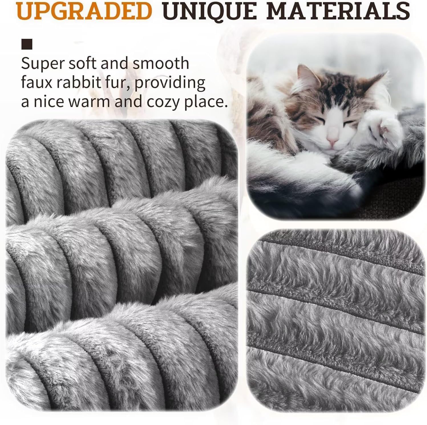 Detalle de NWK Fluffy self-warming cat mat 114cm