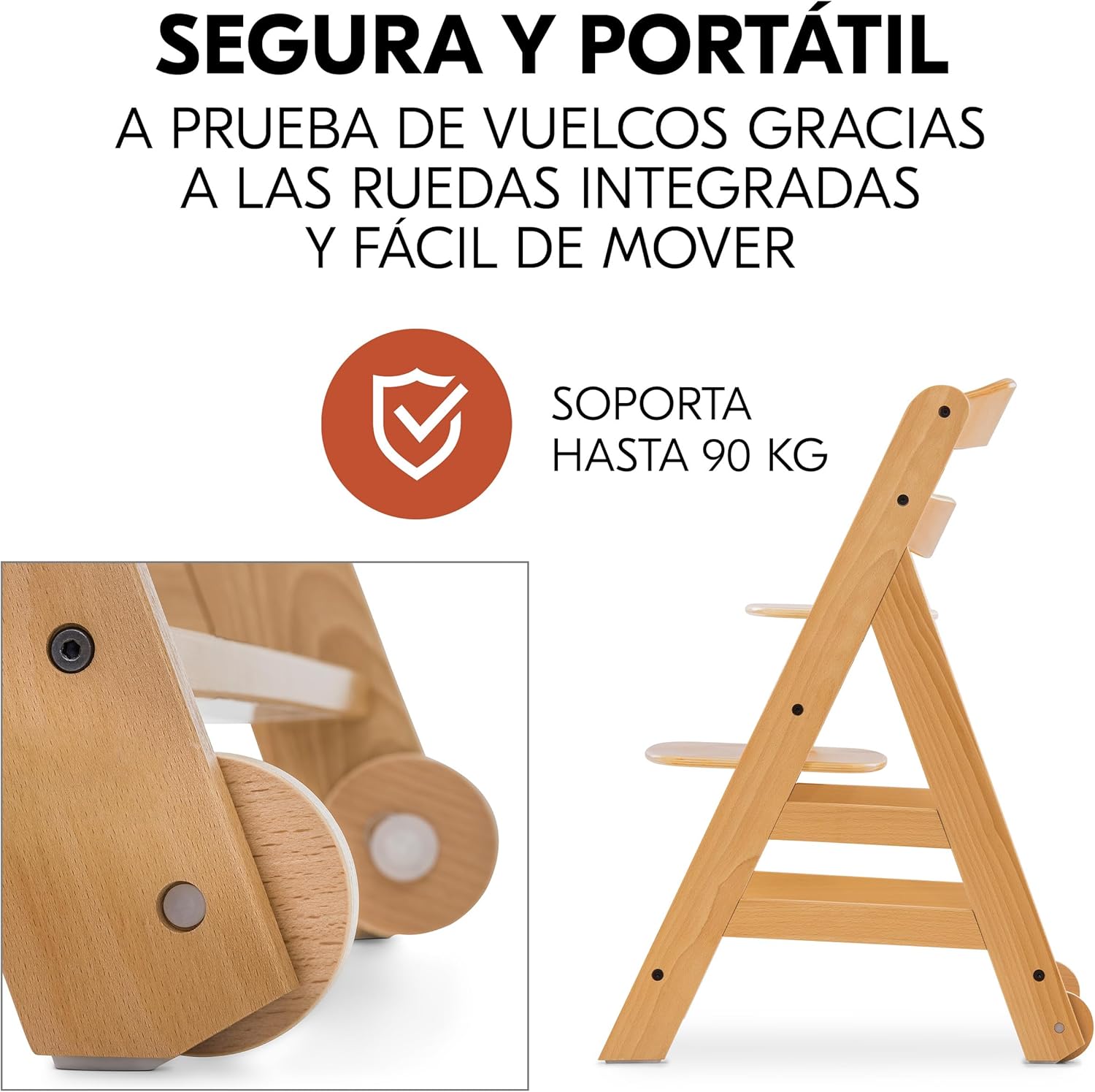 Detalle 2 de hauck Alpha Move Trona Evolutiva de Madera