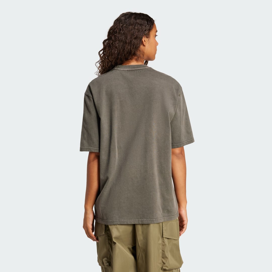 Detalle de Camiseta Washed Oversized de Adidas — Gris
