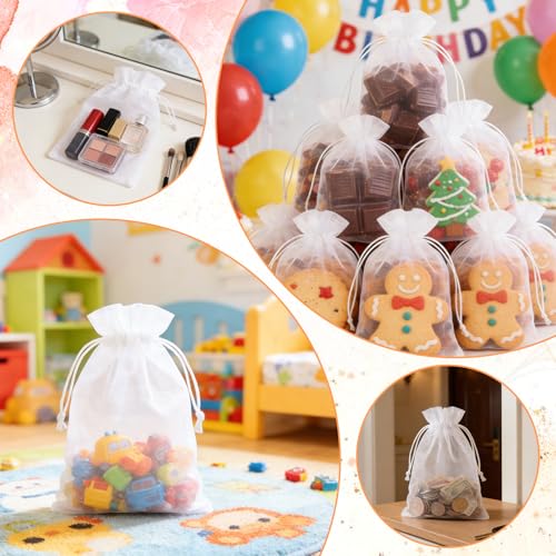 Thumbnail 4 de Pynzeka – 100 Bolsas de Organza 10x15 cm para Joyas, Regalos y Festivales