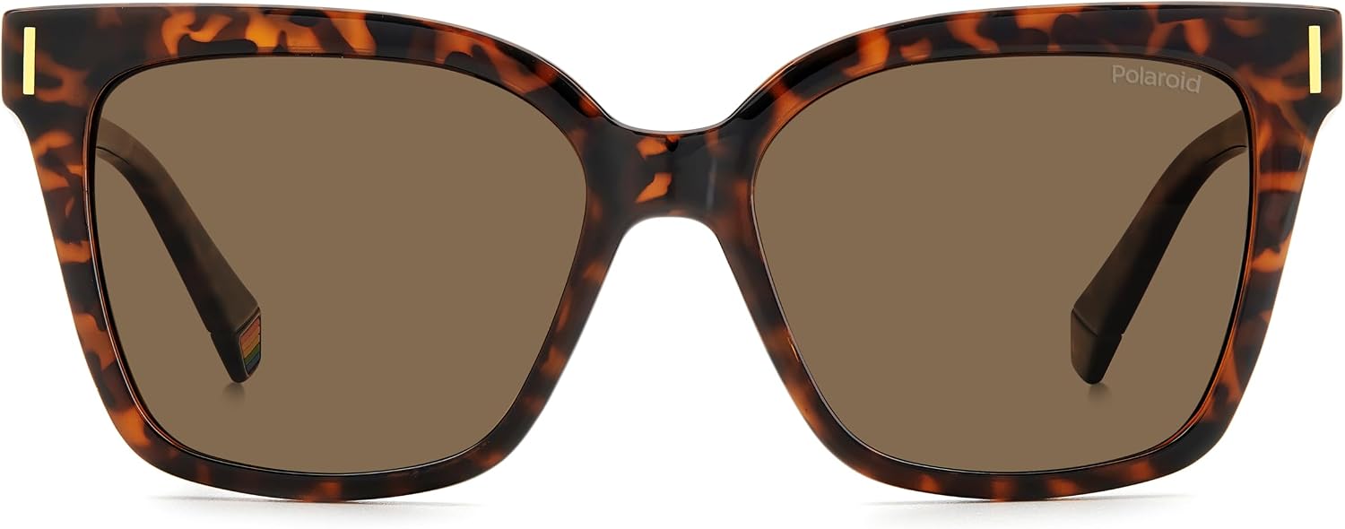 Detalle 2 de Polaroid PLD 6192/S Occhiali da Donna (Pacco da 1) – Lenti grigio degradé polarizzate, montatura nera quadrata, taglia 54