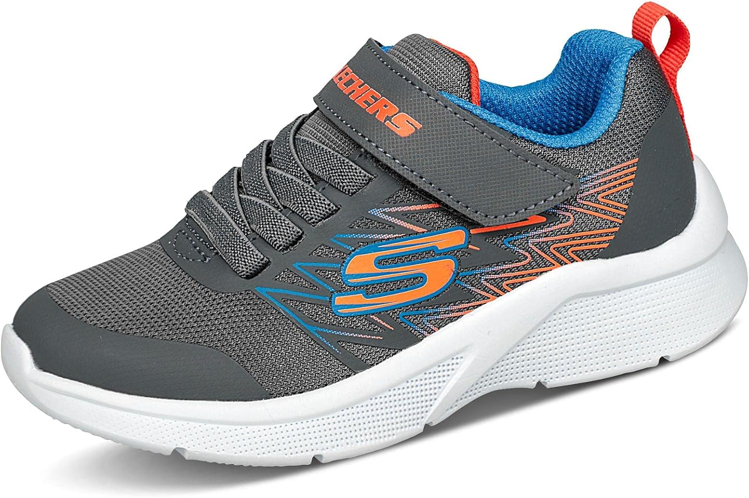 Thumbnail 2 de Skechers Boys Microspec Texlor Sneaker – Black Textile with Silver Trim (3 UK)